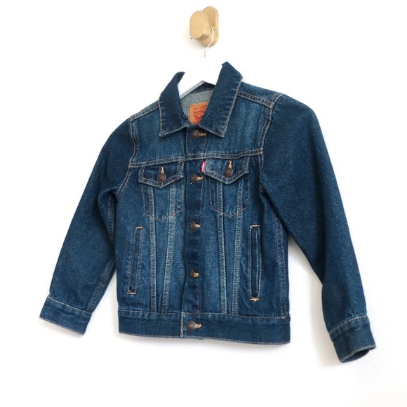 NEW! Levi's Strauss Kids Denim Jean Trucker Jacket Blue SZ 5-6 Years - Picture 5 of 8